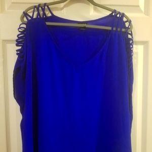 Torrid size 2 Cobalt  blue blouse